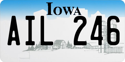 IA license plate AIL246