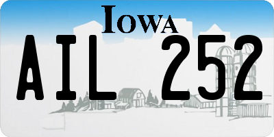 IA license plate AIL252