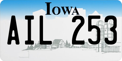 IA license plate AIL253