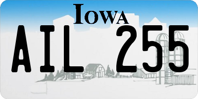 IA license plate AIL255