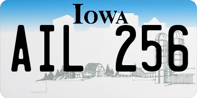 IA license plate AIL256