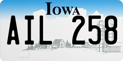 IA license plate AIL258