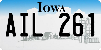 IA license plate AIL261