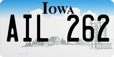 IA license plate AIL262