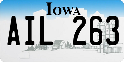 IA license plate AIL263