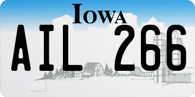 IA license plate AIL266