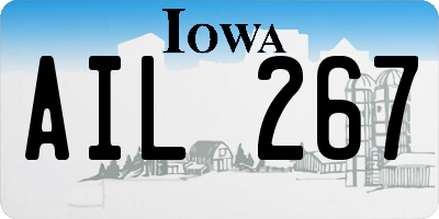IA license plate AIL267
