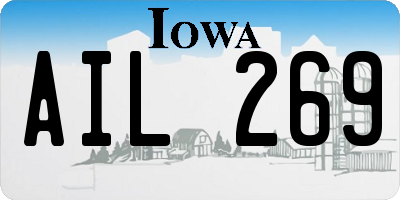 IA license plate AIL269