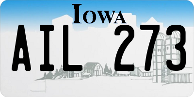 IA license plate AIL273
