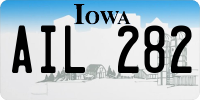 IA license plate AIL282