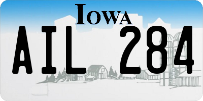 IA license plate AIL284