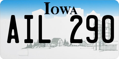 IA license plate AIL290