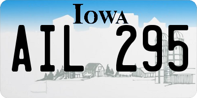 IA license plate AIL295