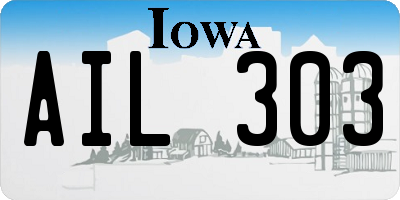IA license plate AIL303