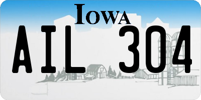 IA license plate AIL304