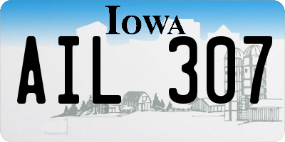 IA license plate AIL307