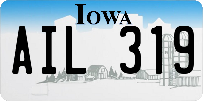 IA license plate AIL319