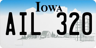 IA license plate AIL320