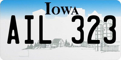 IA license plate AIL323