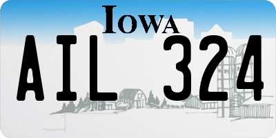 IA license plate AIL324