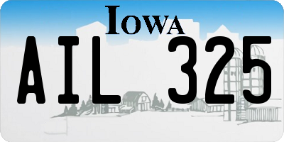 IA license plate AIL325