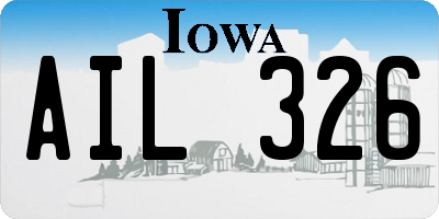 IA license plate AIL326