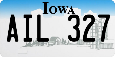 IA license plate AIL327