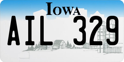 IA license plate AIL329