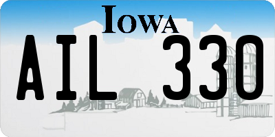 IA license plate AIL330