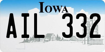 IA license plate AIL332