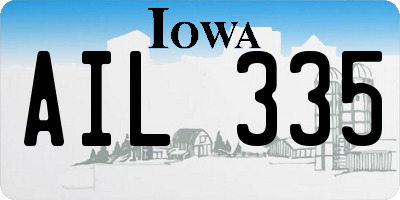 IA license plate AIL335