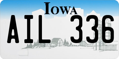 IA license plate AIL336