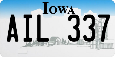 IA license plate AIL337