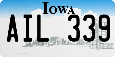 IA license plate AIL339