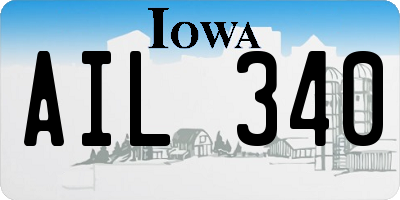 IA license plate AIL340