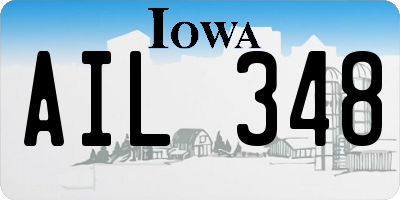 IA license plate AIL348