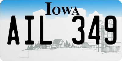 IA license plate AIL349