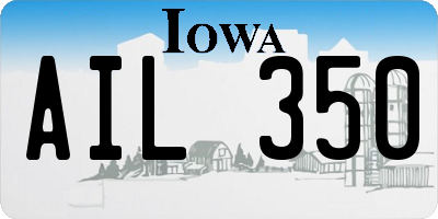 IA license plate AIL350