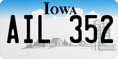 IA license plate AIL352