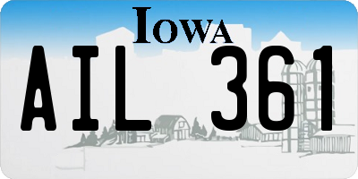 IA license plate AIL361