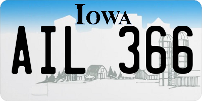 IA license plate AIL366