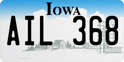 IA license plate AIL368