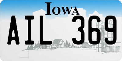 IA license plate AIL369