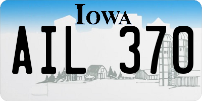 IA license plate AIL370