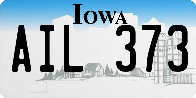 IA license plate AIL373