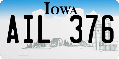 IA license plate AIL376