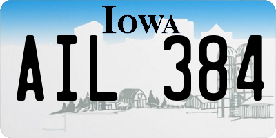 IA license plate AIL384