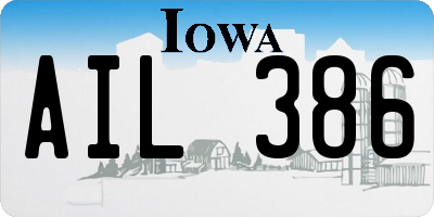IA license plate AIL386