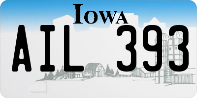 IA license plate AIL393