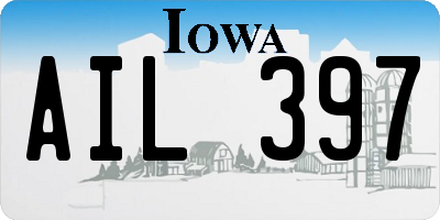IA license plate AIL397